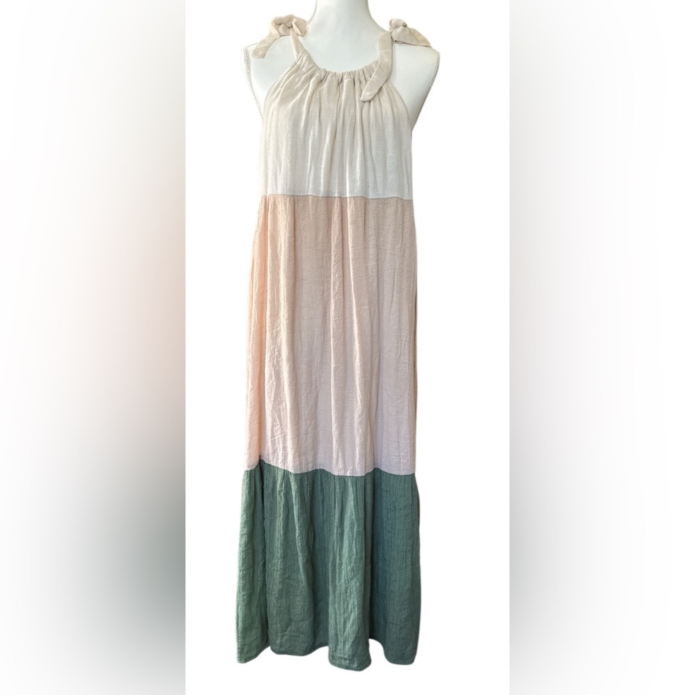 Luxology women’s  Colorblock Maxi Skirt size L